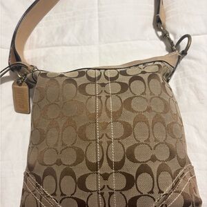 Coach Beige Leather Tag